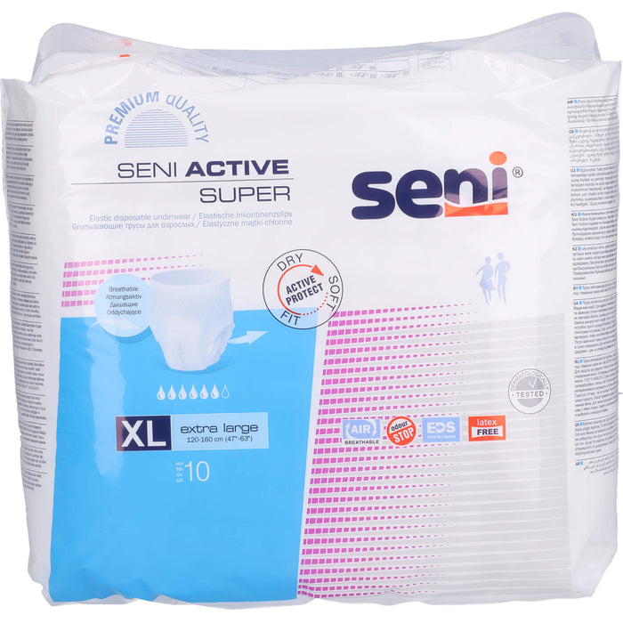 Seni Active Super elastische Inkontinenzslips Gr. XL, 10 pc Culottes