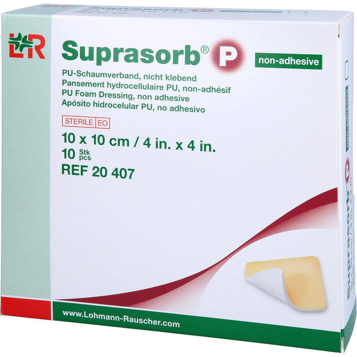 Suprasorb P PU-Schaumverb.10x10 cm nicht klebend, 10 St VER