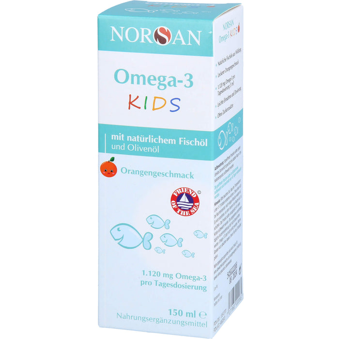 NORSAN Omega-3 Kids Lösung mit Orangengeschmack, 150 ml Lösung