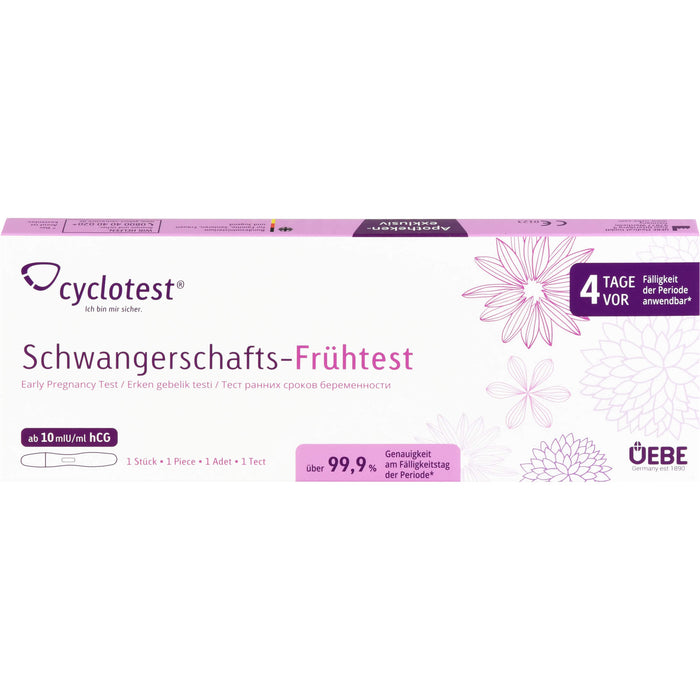 cyclotest Schwangerschafts-Frühtest 10 mlU/ml, 1 St. Test