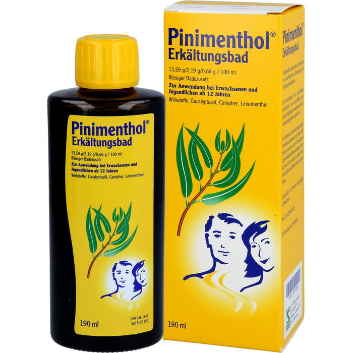 Pinimenthol Erkältungsbad mit Eucalyptusöl ab 12 Jahren, 190 ml Solution