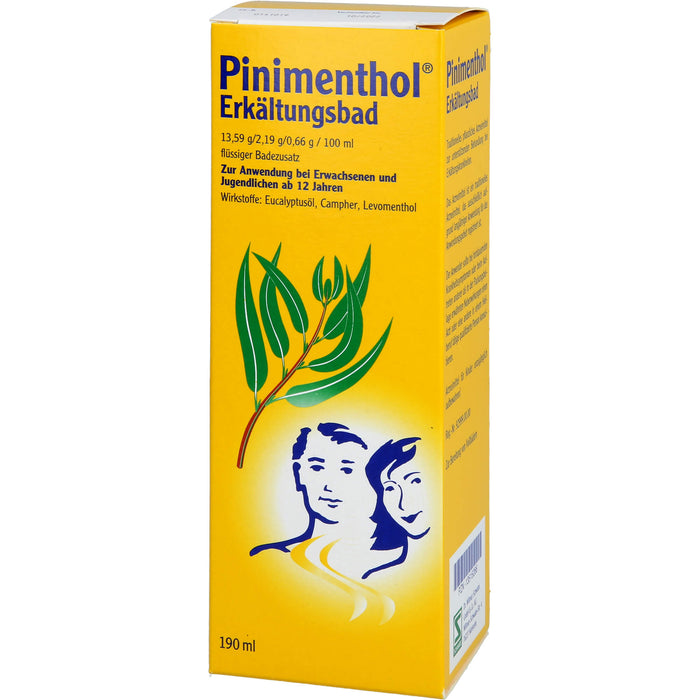 Pinimenthol Erkältungsbad mit Eucalyptusöl ab 12 Jahren, 190 ml Solution