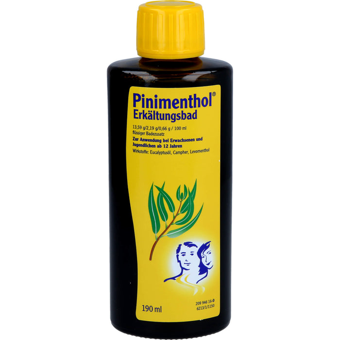 Pinimenthol Erkältungsbad mit Eucalyptusöl ab 12 Jahren, 190 ml Solution