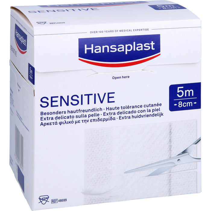 Hansaplast Sensitive 5 m x 8 cm Rolle, 1 pcs. Patch