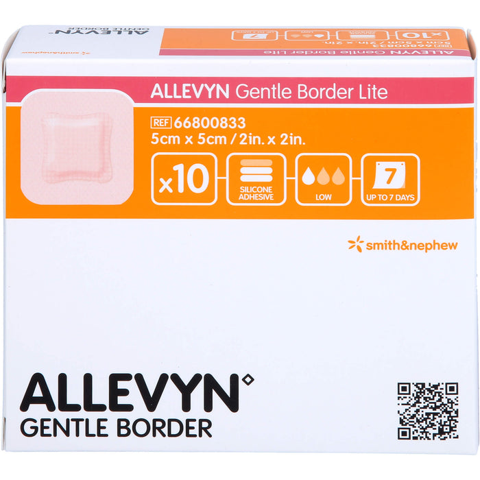 Allevyn Gentle Border Lite 5x5 cm Schaumverb., 10 St VER