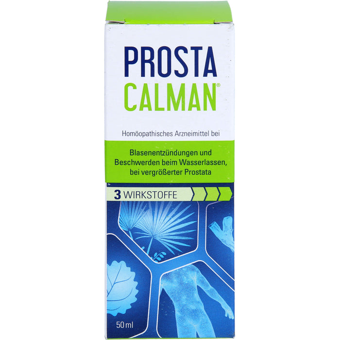 PROSTACALMAN Tropfen bei Blasenentzündungen, Beschwerden beim Wasserlassen und vergrößerter Prostata, 50 ml Lösung