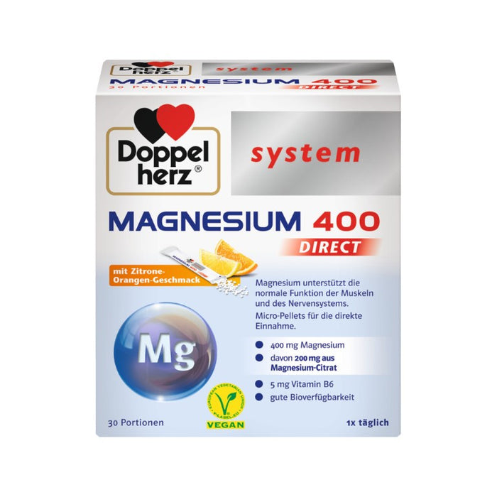 Doppelherz system MAGNESIUM 400 DIRECT, 30 pc Sachets