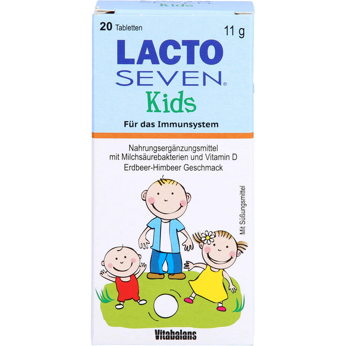 Lacto Seven Kids Erdbeer-Himbeer-Geschmack, 20 St TAB