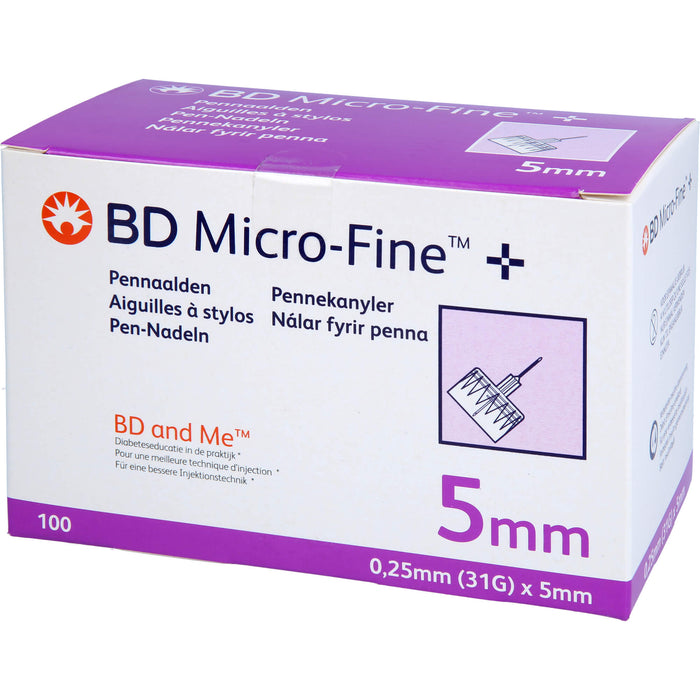 BD MICRO-FINE+ 5 Nadeln 0,25x5 mm, 100 St KAN