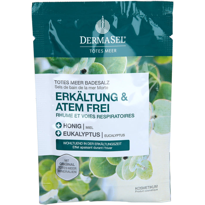 DermaSel Totes Meer Badesalz Erkältung & Atemfrei, 80 g Additif pour le bain