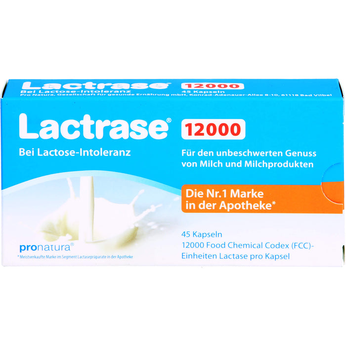 Lactrase 12000 bei Lactose-Intoleranz Kapseln, 45 pc Capsules