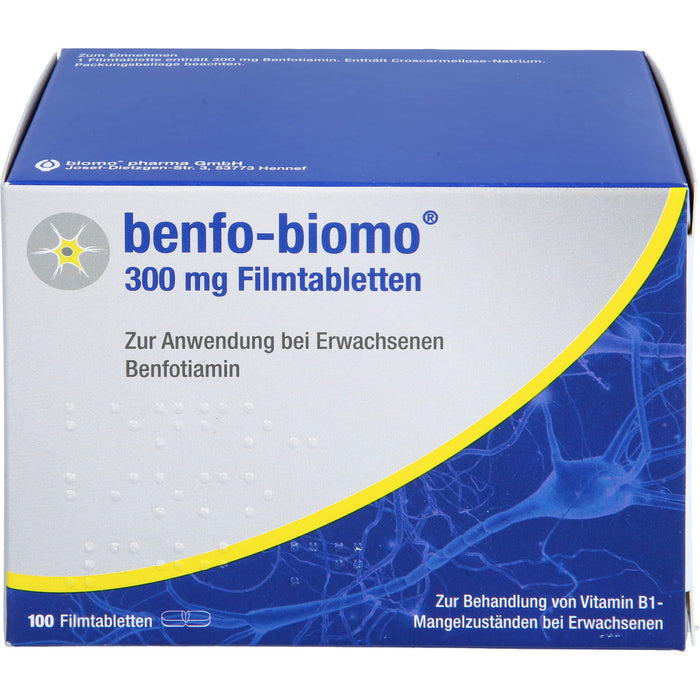 Benfo-biomo 300 mg Filmtabletten bei Vitamin B1-Mangelzuständen, 100 St. Tabletten