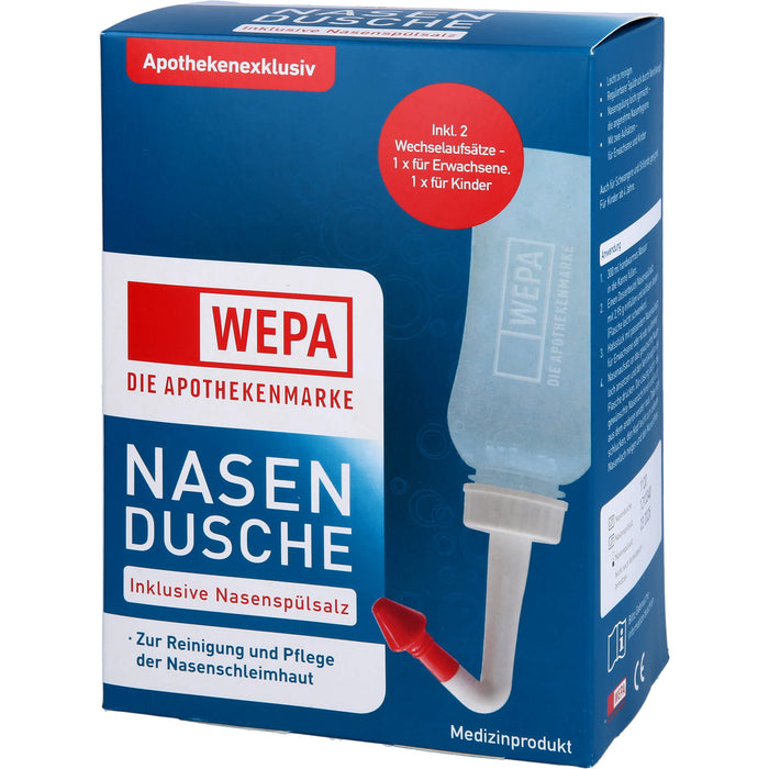 WEPA Nasendusche inklusive Nasenspülsalz, 1 St. Packung