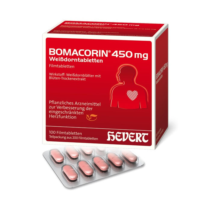 BOMACORIN 450 mg Weißdorntabletten, 200 pc Tablettes