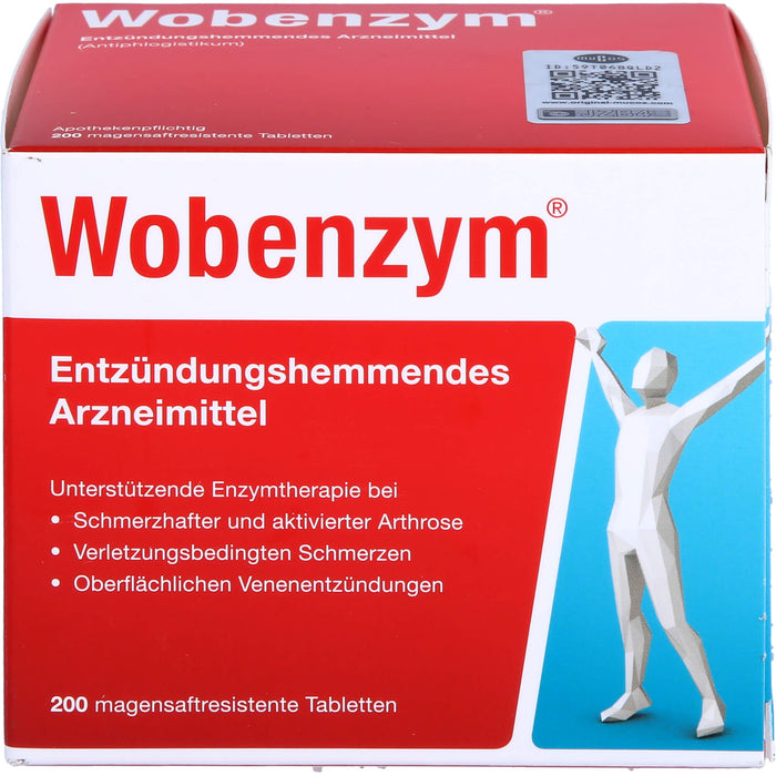 Wobenzym Tabletten entzündungshemmendes Arzneimittel, 200 pc Tablettes