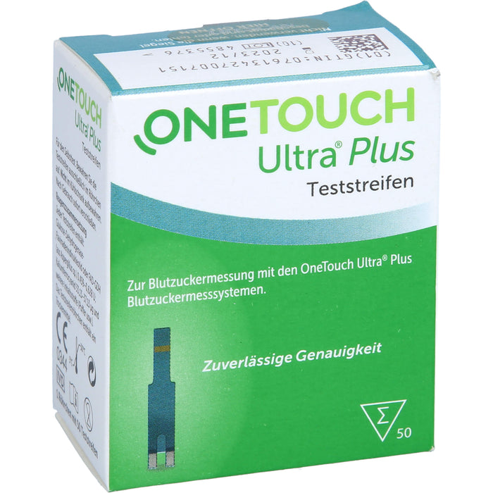 ONETOUCH Ultra Plus Teststreifen zur Blutzuckermessung, 50 St. Teststreifen