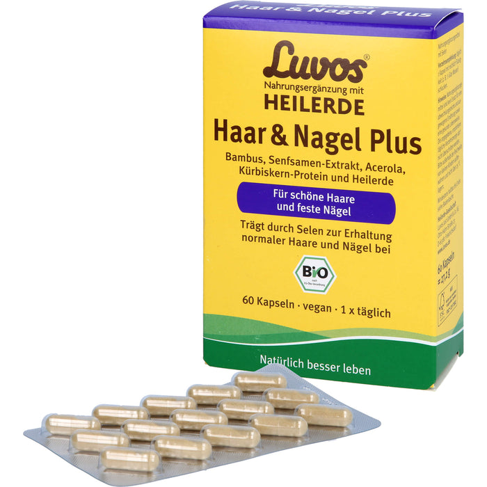 Luvos Heilerde Bio Haar & Nagel Plus Kapseln, 60 pcs. Capsules