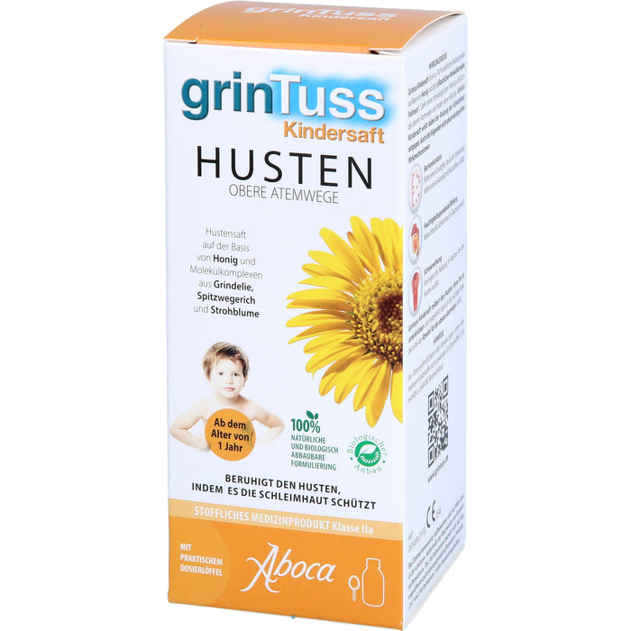 grinTuss Kindersaft beruhigt den Husten, 128 g Lösung