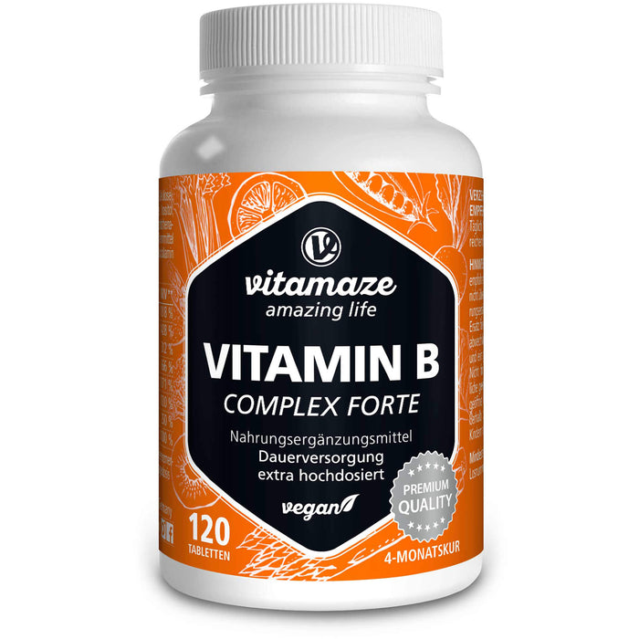 Vitamin B-Complex extra hochdosiert vegan, 120 St TAB