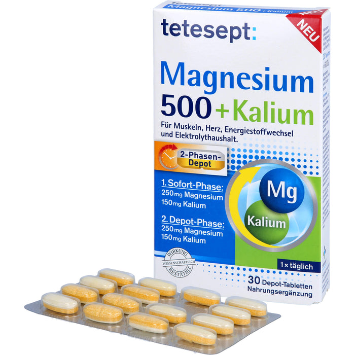 tetesept Magnesium 500+Kalium, 30 St TAB