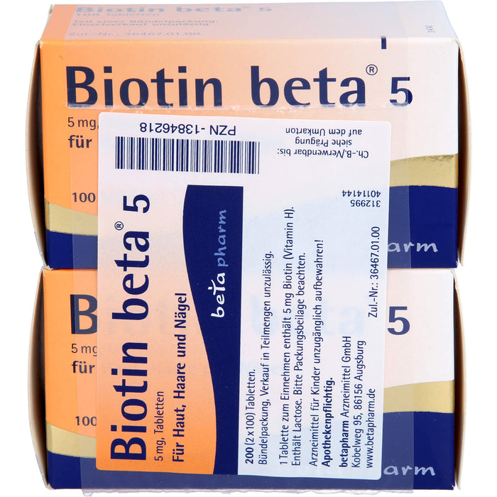 Biotin beta 5 Tabletten, 200 pcs. Tablets