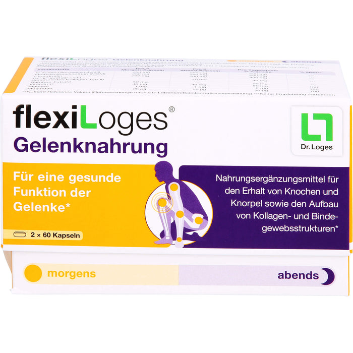 flexiLoges Gelenknahrung Kapseln für eine gesunde Funktion der Gelenke, 120 pcs. Capsules