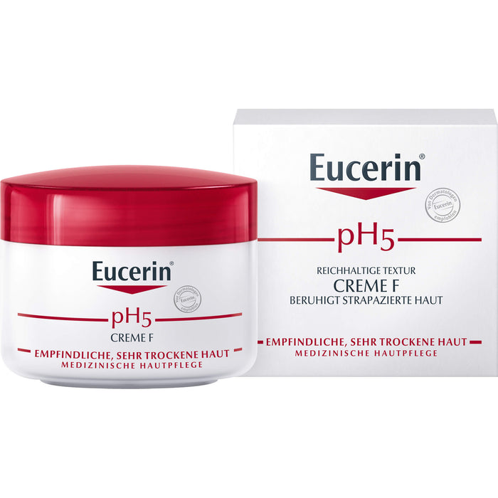 Eucerin pH5 Creme F Empfindliche Haut, 75 ml Crème