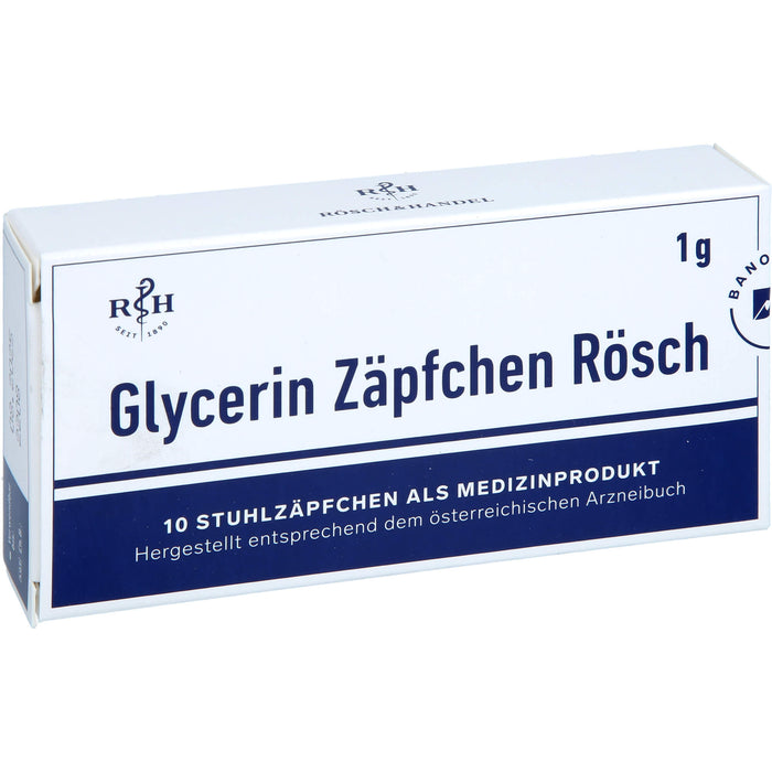 Glycerin Zäpfchen Rösch 1 g gegen Verstopfung, 10 pcs. Suppositories