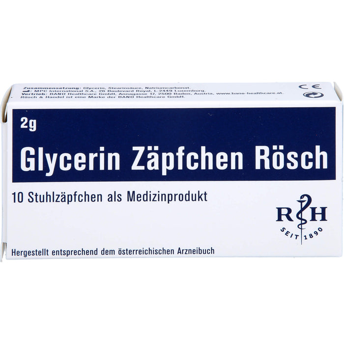 Glycerin Zäpfchen Rösch 1 g gegen Verstopfung, 10 pcs. Suppositories