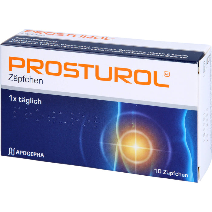 PROSTUROL Zäpfchen bei Prostatitis und gutartiger Prostatavergrößerung, 10 pc Suppositoires