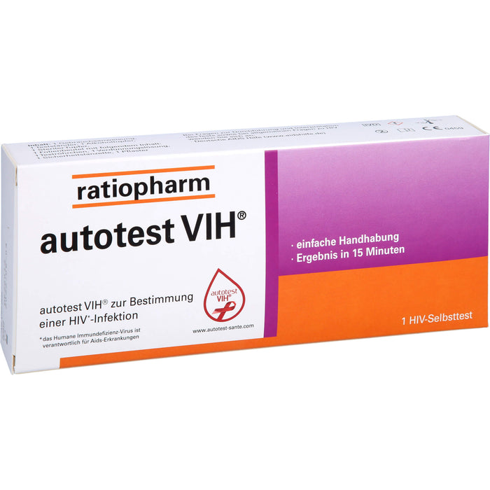 ratiopharm autotest VIH zur Bestimmung einer HIV-Infektion, 1 St. Teststreifen