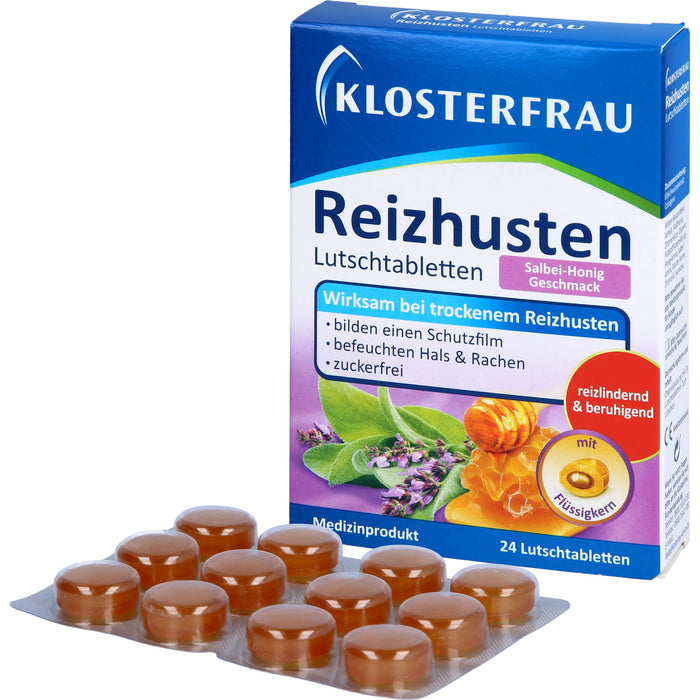 KLOSTERFRAU Reizhusten Lutschtabletten Salbei-Honig, 24 pcs. Tablets