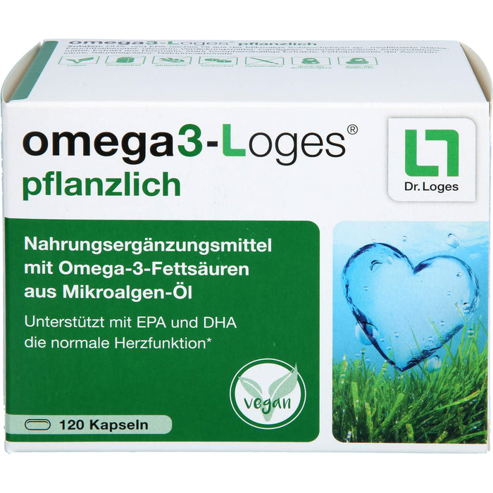 omega3-Loges pflanzlich Kapseln, 120 St. Kapseln