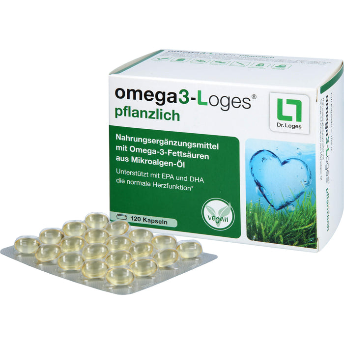 omega3-Loges pflanzlich Kapseln, 120 St. Kapseln