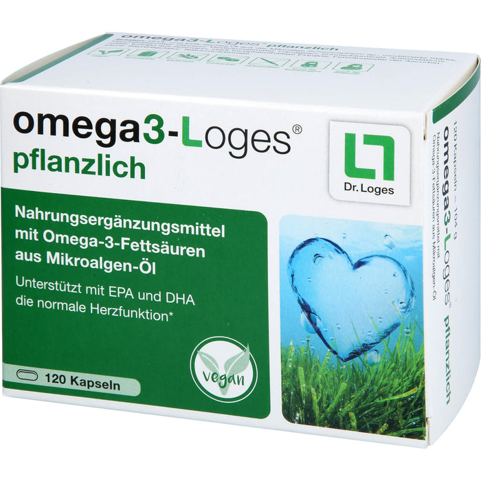 omega3-Loges pflanzlich Kapseln, 120 St. Kapseln