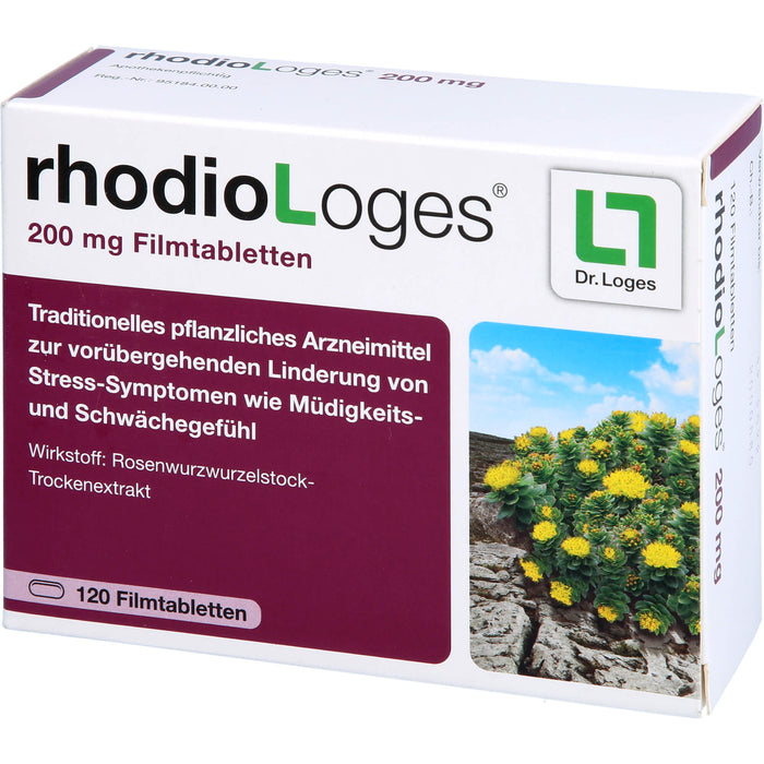 rhodioLoges 200 mg Filmtabletten zur vorübergehenden Linderung von Stress-Symptomen, 120 St. Tabletten