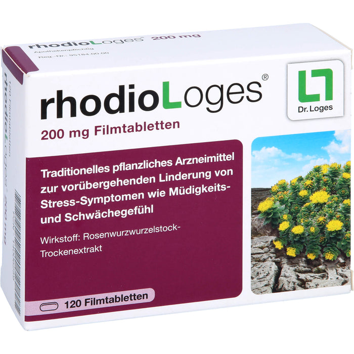 rhodioLoges 200 mg Filmtabletten zur vorübergehenden Linderung von Stress-Symptomen, 120 pcs. Tablets