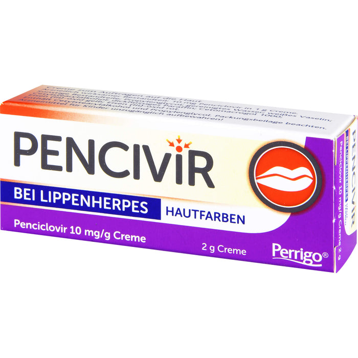 Pencivir hautfarben Creme bei Lippenherpes, 2 g Cream