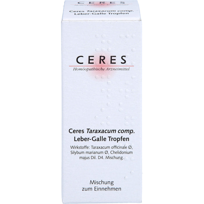 CERES Taraxacum comp. Leber-Galle Tropfen, 20 ml Lösung