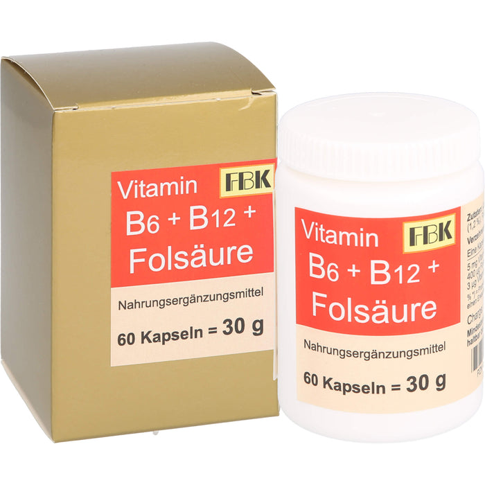 Vitamin B6+B12+Folsäure Kapseln, 60 St KAP