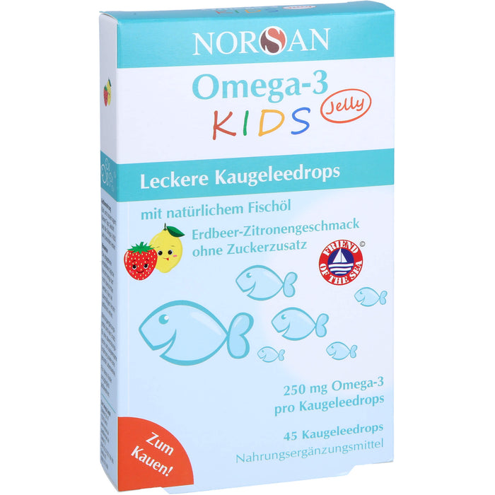 NORSAN Omega-3 Kids Jelly leckere Kaugeleedrops, 45 pc Tablettes