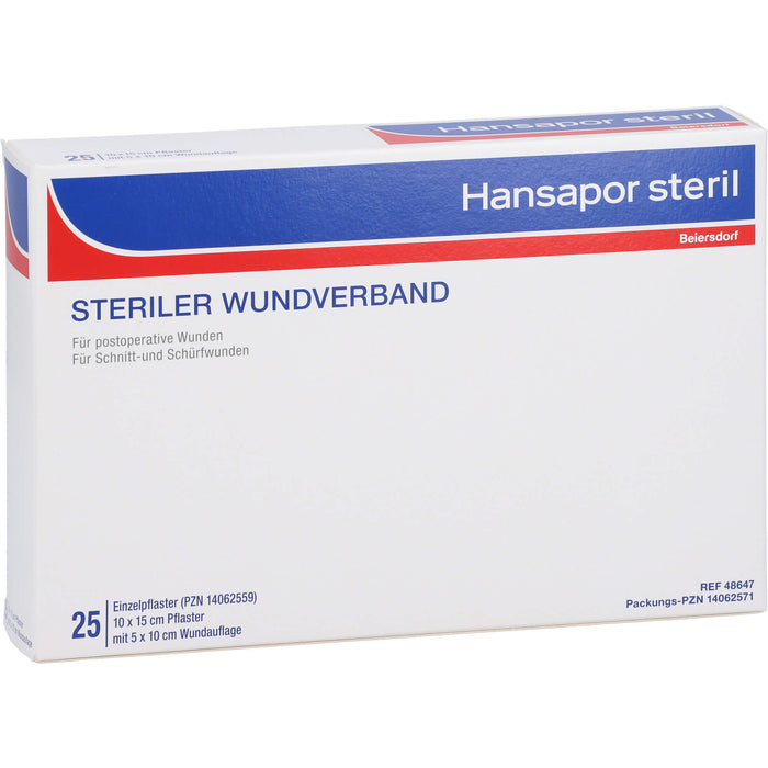 Hansapor steril 10x15 cm 25Stk, 25 St VER