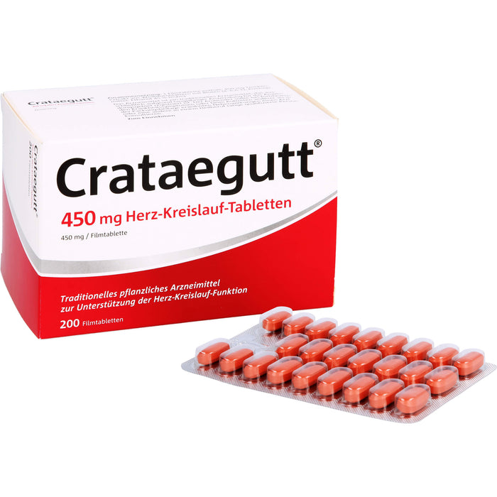 Crataegutt 450 mg Herz-Kreislauf-Tabletten, 200 pcs. Tablets