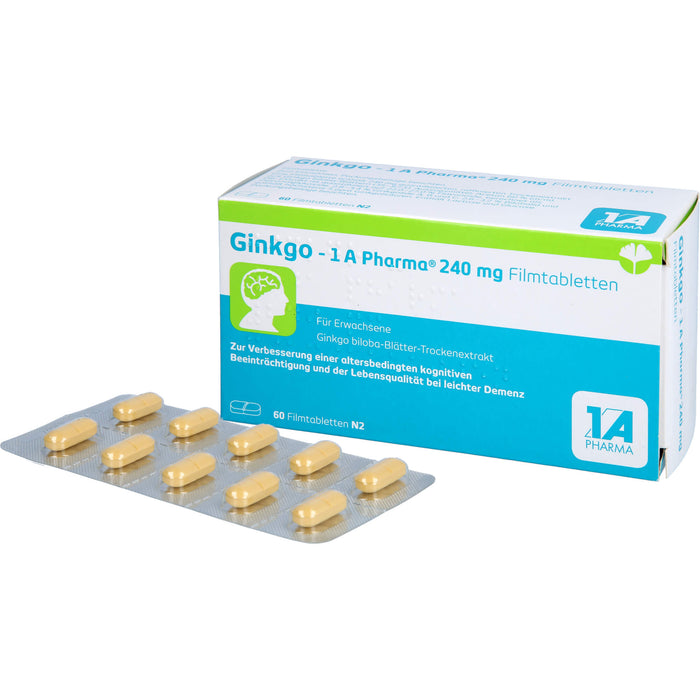 Ginkgo - 1 A Pharma 240 mg Filmtabletten, 60 St FTA