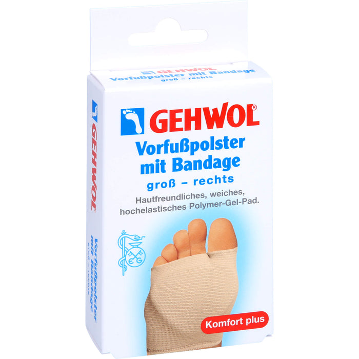 GEHWOL Vorfußpolster mit Bandage rechts gross, 1 St