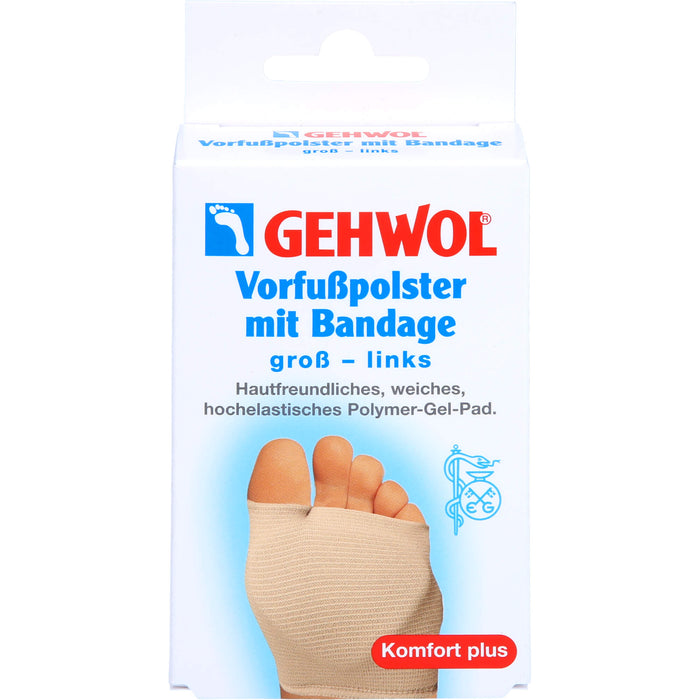 GEHWOL Vorfußpolster mit Bandage links gross, 1 St