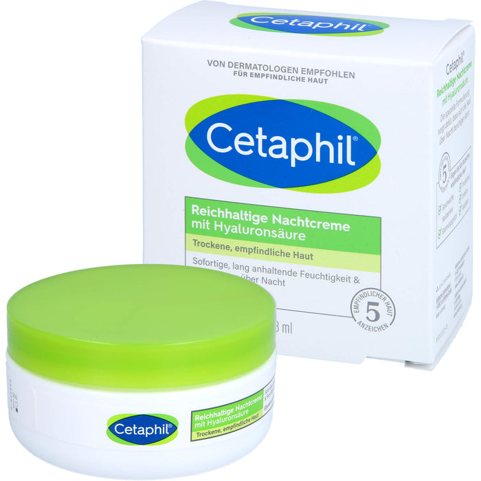 CETAPHIL Reichhaltige Nachtcreme mit Hyaluronsäure, 48 g XNC