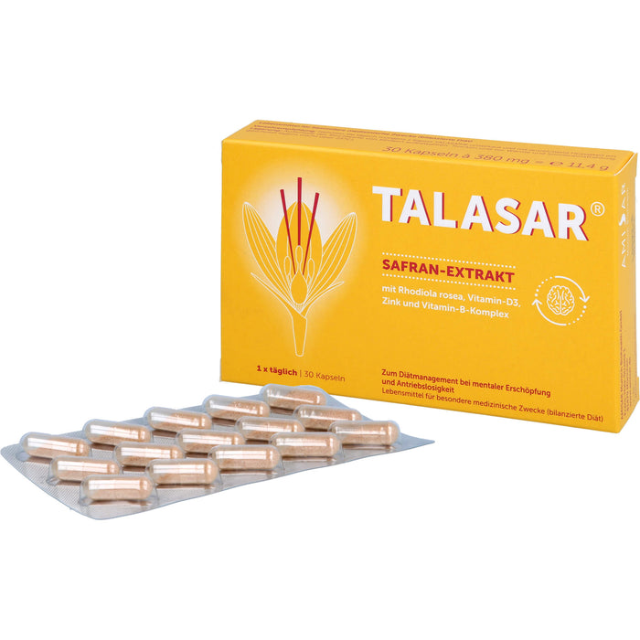 TALASAR Kapseln bei mentaler Erschöpfung und Antriebslosigkeit, 30 pcs. Capsules