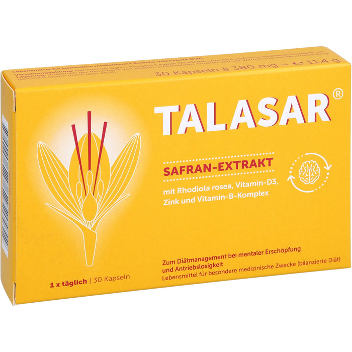 TALASAR Kapseln bei mentaler Erschöpfung und Antriebslosigkeit, 30 pcs. Capsules