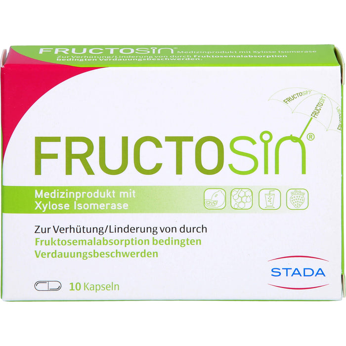 FRUCTOSiN Kapseln zur Linderung von durch Fruktosemalabsorption bedingten Verdauungsbeschwerden, 10 pc Capsules